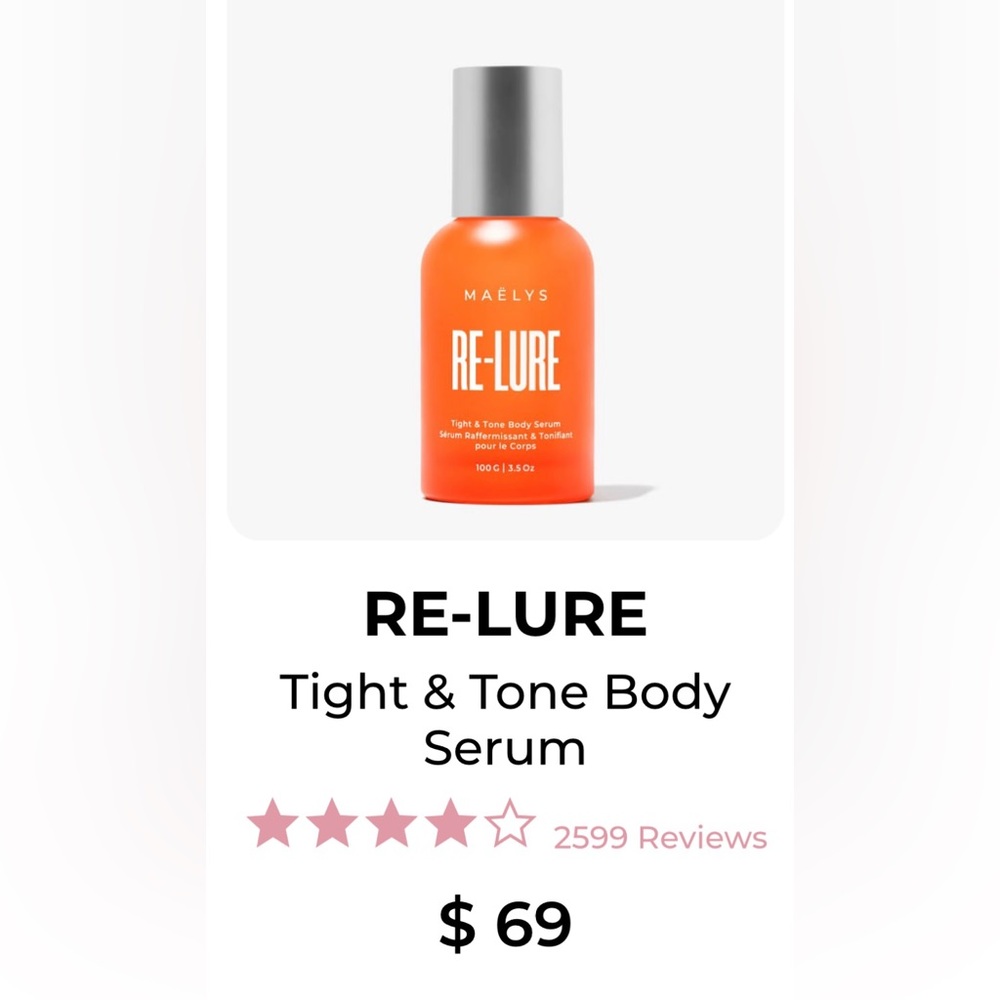 MAËLYS RE-LURE Firming Body Serum• 100mL/3.4 Fl Oz.